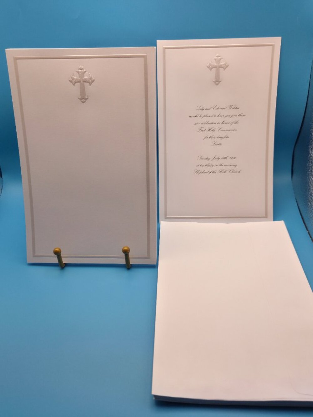 24 Wilton Baptism-Confirmation-1st Communion Invitations + Seals & Confetti NWT - Picture 5 of 5